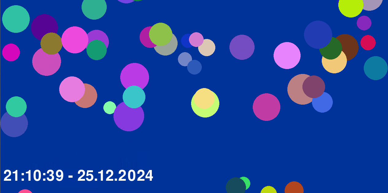 Screenshot of the bubble screensaver