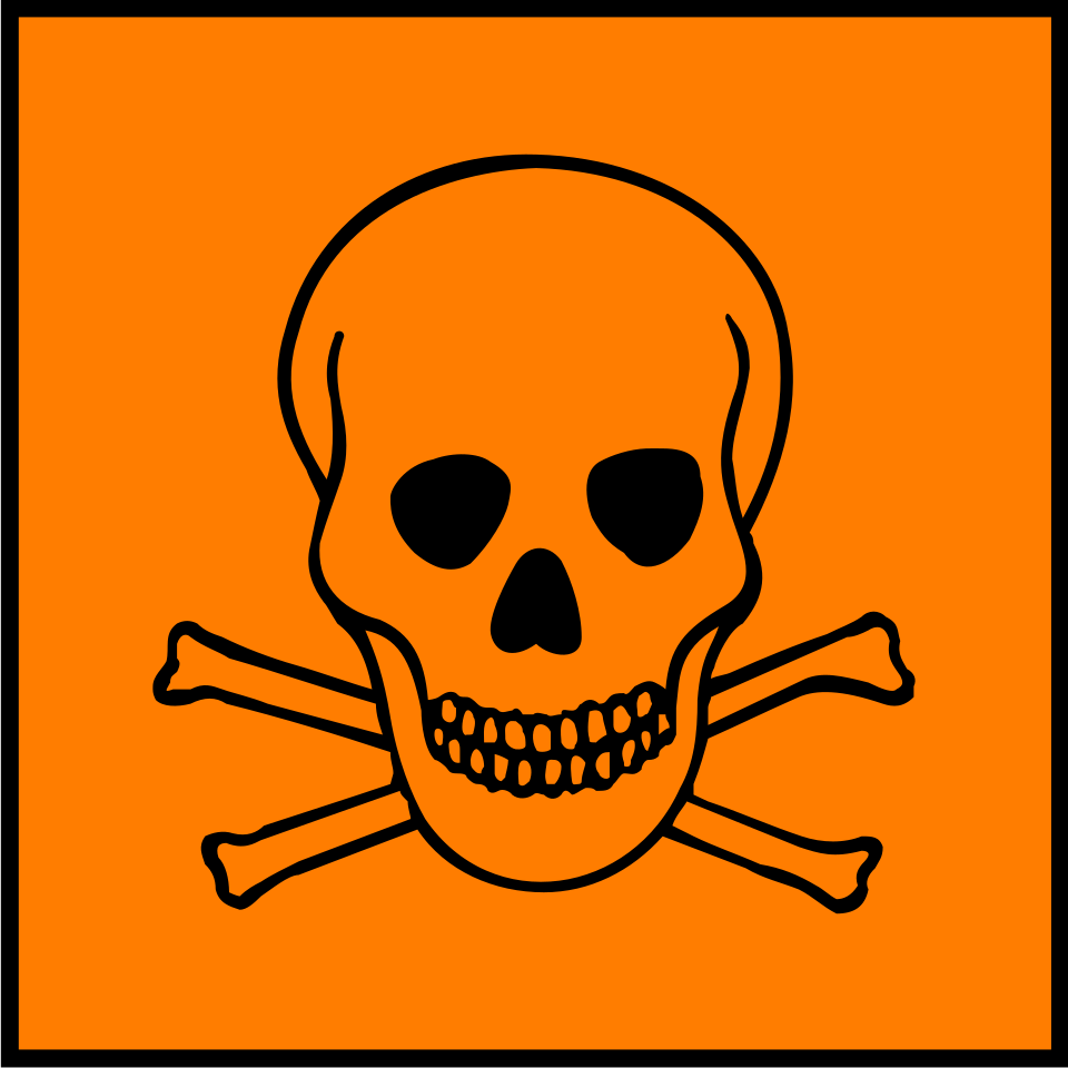 Warning Toxic Hazard - Outdated