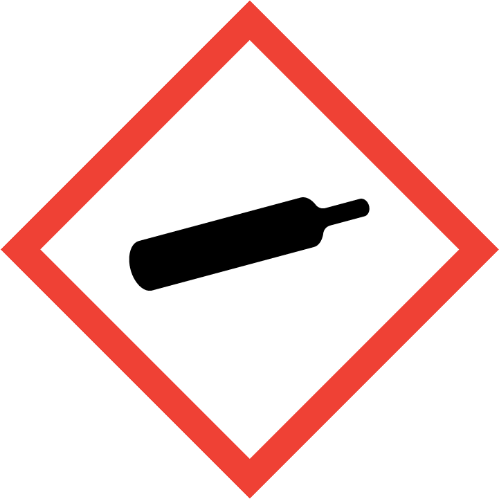 Warning Pressured Gas Hazard