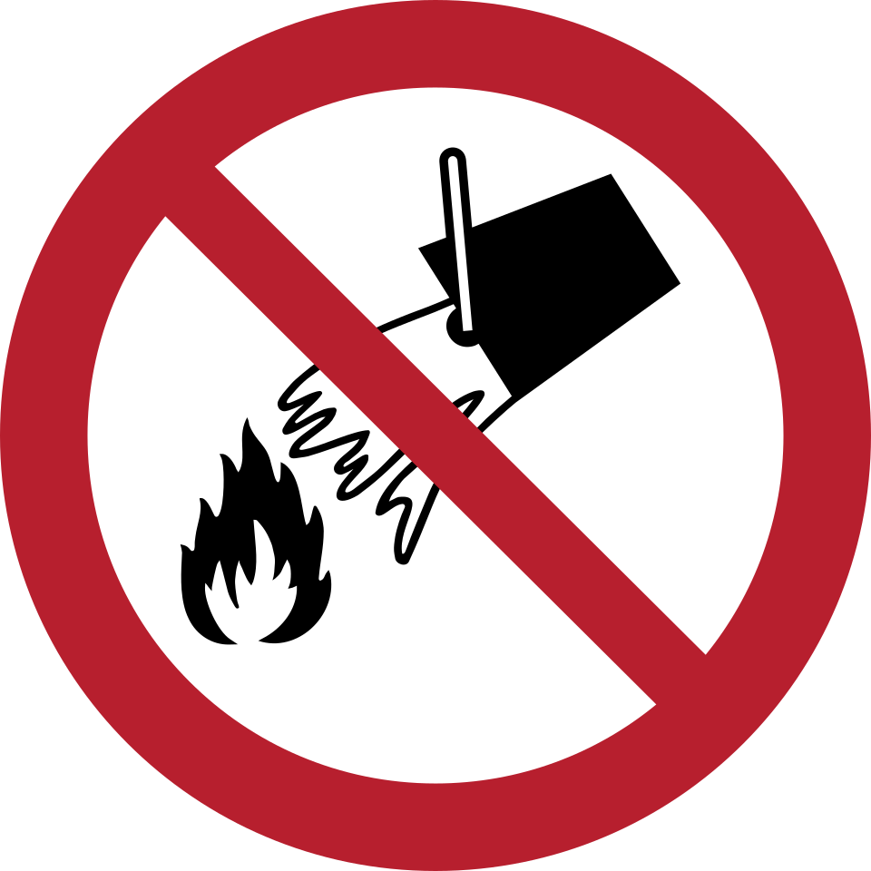 Extinguishing with Water Prohibited Sign