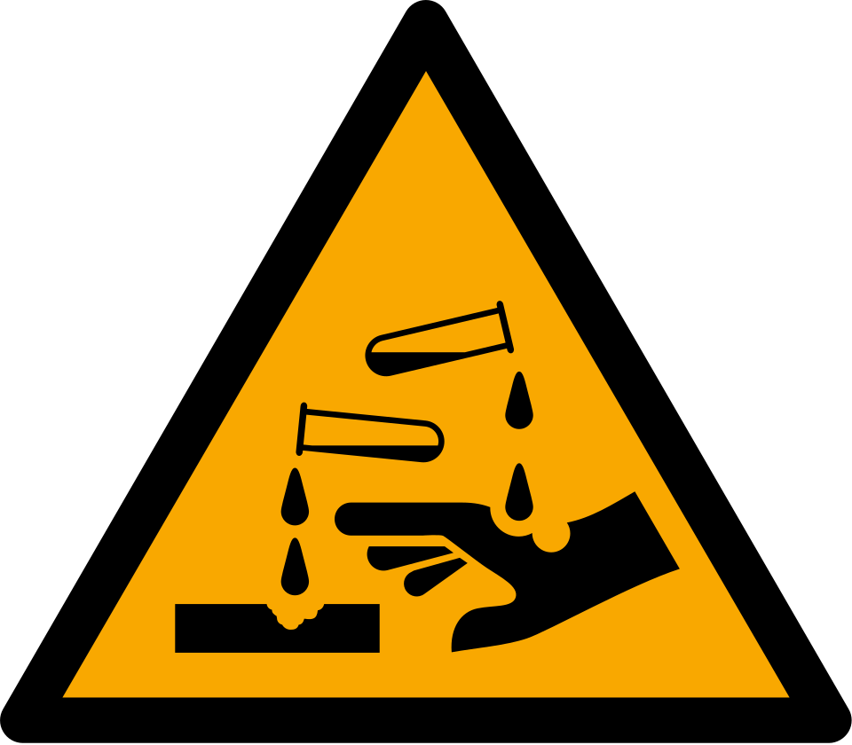 Warning Acidic Hazard - Triangle